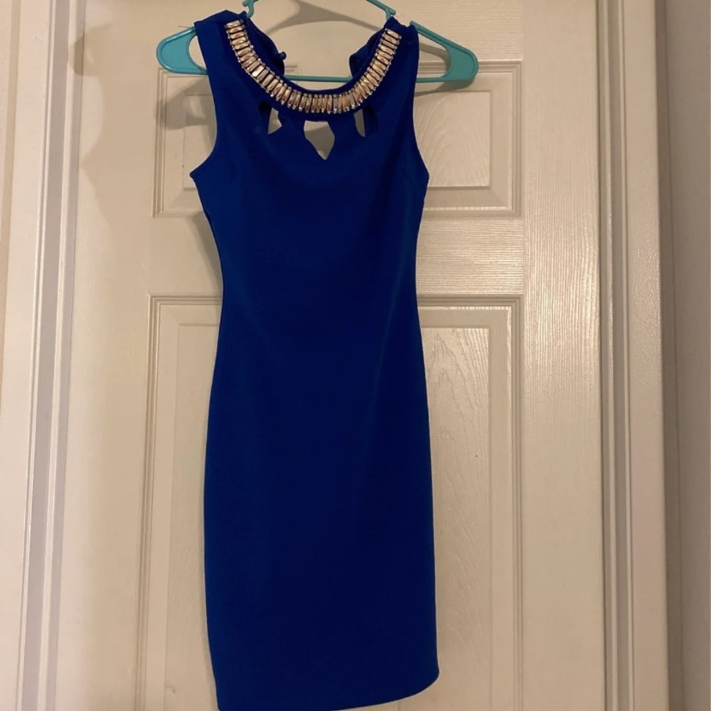 Blue cocktail party dress